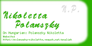 nikoletta polanszky business card